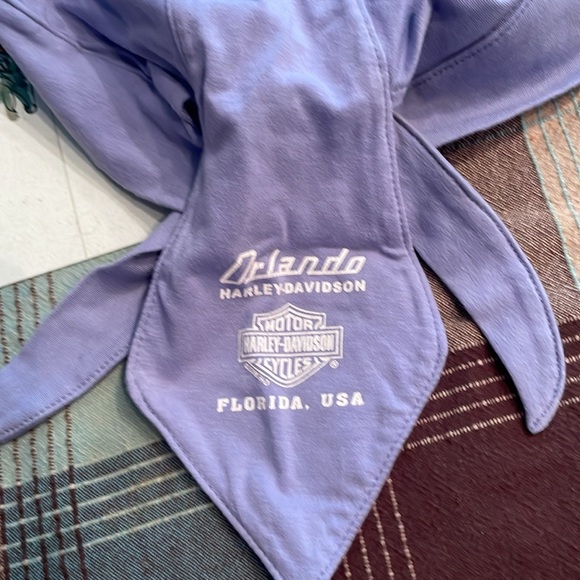 HARLEY-DAVIDSON ladies hat/headwrap studded lavender OSFA - Picture 6 of 6